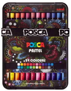Uni Posca Pastels Assorted Set of 24
