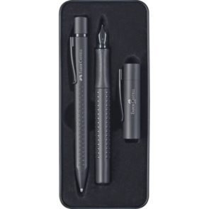Faber-Castell Grip Edition Fountain Pen/Ballpoint Pen Set - All Black