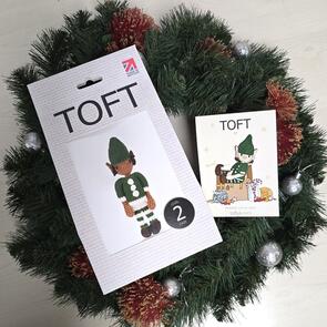 TOFT Christmas Doll Mini Elf - Green + Free Patch