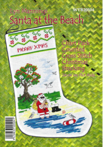 CraftCo Lyn Manning's Santa at the Beach Christmas Stocking Pattern