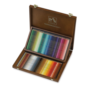 Caran d'Ache Supracolour Soft Aquarelle Colour Pencils In A Wooden Box - Set Of 80