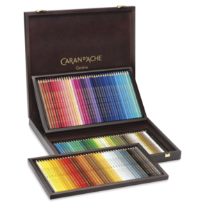 Caran d'Ache Supracolour Soft Aquarelle Colour Pencils Set Of 120 Wooden Box