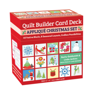 C&T Publishing Quilt Builder Card Deck Appliqué Christmas Set
