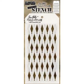 Stampers Anonymous Tim Holtz Layered Stencil - Shifter Diamonds