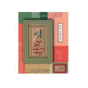 Lizzie Kate Cross Stitch Chart - Tree & Candy - Holiday Spirit Series