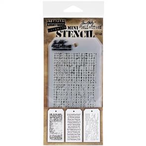 Stampers Anonymous Tim Holtz 3/pk Mini Layering Stencils - Set 48
