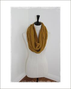 The Kiwi Stitch & Knit Co Infinity Country Cable Scarf & Simple Garter Stitch Cowel Pattern