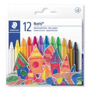 Staedtler Noris Wax Crayons - 12 Assorted Colours