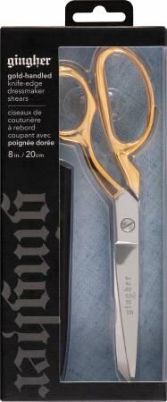 Gingher 8" Gold-Handled Knife-edge Dressmaker Shears