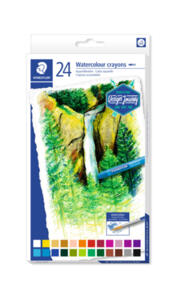 Staedtler Watercolour Crayons Box Of 24 Assorted Colours