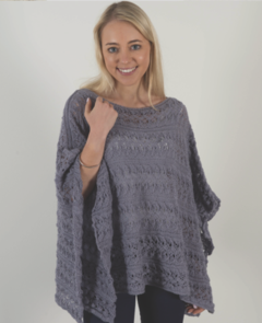Alpaca Yarns 2429 Lace Poncho - Knitting Pattern / Kit