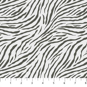 Northcott Baby Safari - Zebra Strips Black/White