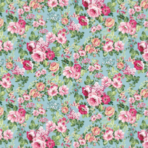 North Light Books Tea for Two - Feature Floral - Blue Multi