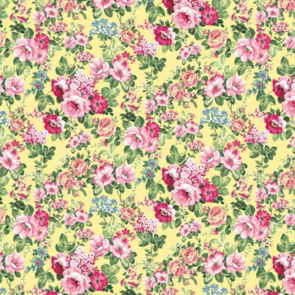 Northcott Tea for Two - Feature Floral - Yellow