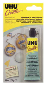 UHU Creativ' Polystyrene Foam & Craft Foils Glue - 33ml
