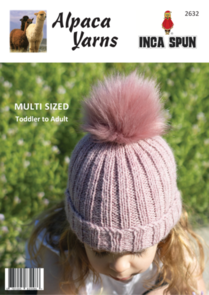 Alpaca Yarns Multi-size Pom Pom Beanie - Knitting Pattern