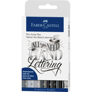 Faber-Castell Pitt Artist Pens 'Hand Lettering Starter Set' - Set of 8