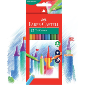 Faber-Castell Tri Colour Pencil Asstd (Box 12)