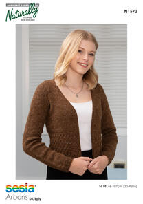 Naturally Knitting Pattern - N1572 - No Button Little Fitting Jacket