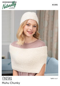 Naturally Knitting Pattern - N1592 - Beanie and Cowl