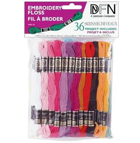 Janlynn Cotton Embroidery Threads Pack 8.7yd 36/Pkg - Pastel Colours