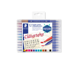 Staedtler Double-Ended Calligraphy Pens Box Of 12 Assorted Colours