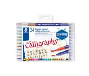 Staedtler Double-Ended Calligraphy Pens Box Of 24 Assorted Colours