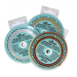 Clover Quick Bias, Nastro Sbieco In Lamé Nero, 6 Mm X 10 M, Termoadesivo, Stiratura Facile, Per Cucito E Orli