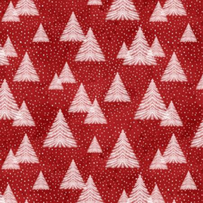 Wilmington Prints Snowy Trees - Red