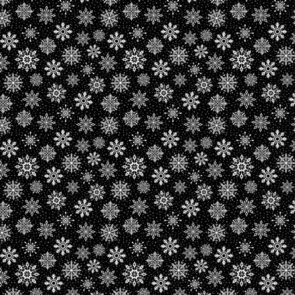 Wilmington Prints Snowy Tidings - Black Snowflakes
