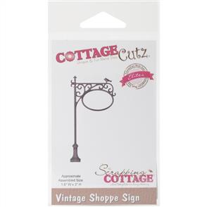 Cottage Cutz  Die - Vintage Shoppe Sign