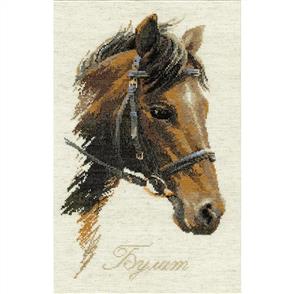 Riolis Horse Portrait Bulat - Cross Stitch Kit