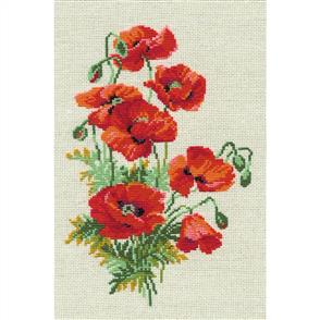 Riolis  Wild Poppies - Cross Stitch Kit