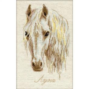 Riolis  Moon - Horse Portrait - Cross Stitch Kit