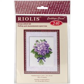 Riolis  Violets - Cross Stitch Kit