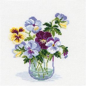 Riolis  Pansies - Cross Stitch Kit