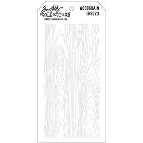 Stampers Anonymous Tim Holtz Layering Stencil - Woodgrain