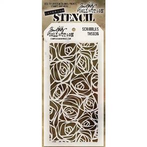 Stampers Anonymous Tim Holtz Layering Stencil - Scribbles