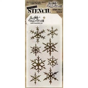 Stampers Anonymous Tim Holtz Layering Stencil - Snowflakes