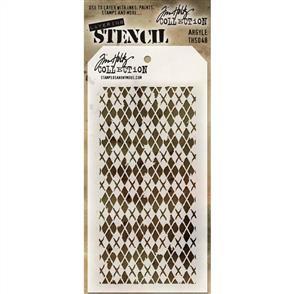 Stampers Anonymous Tim Holtz Layering Stencil - Argyle