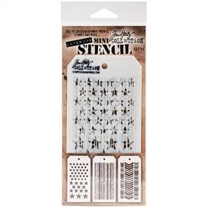 Stampers Anonymous Tim Holtz 3/pk Mini Layering Stencils - Set 11