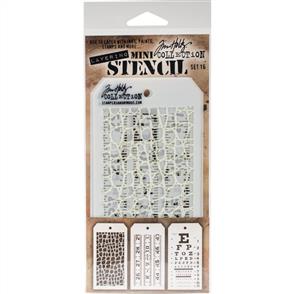 Stampers Anonymous Tim Holtz 3/pk Mini Layering Stencils - Set 16