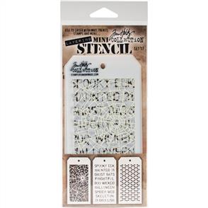 Stampers Anonymous Tim Holtz 3/pk Mini Layering Stencils - Set 17
