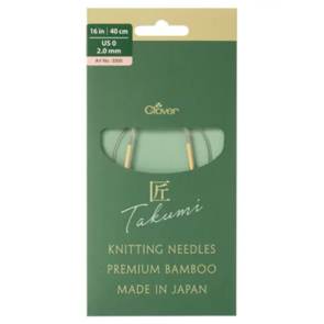 Clover Circular Knitting Needles PRO "Takumi®" 16inch/40cm