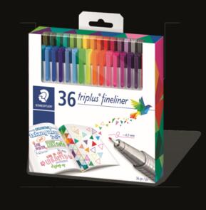 Staedtler Triplus® Fineliner - Hangsell Box Of 36 Assorted Colours