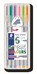 Staedtler Triplus® Fineliner - Wallet Of 6 Assorted Pastel Colours