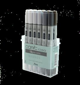 Copic Ciao Markers - Set 12 Greys