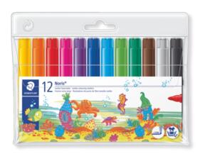 Staedtler Noris Jumbo Colouring Markers - Wallet Of 12 Assorted Colours