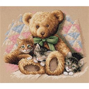 Dimensions  Teddy & Kittens - Cross Stitch Kit