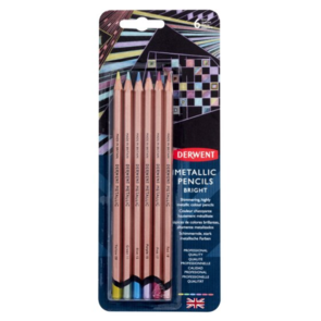 Derwent Metallic Pencil Non Soluable Bright Pack 6